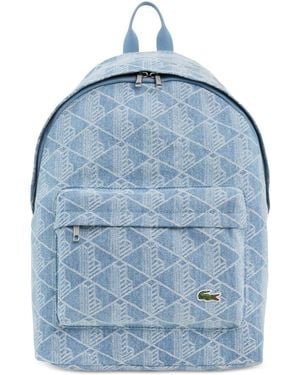 Lacoste Denim Laptop Backpack - Blue