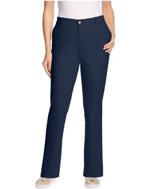 Woman Within Within Tall Adjustable Waist Straight-leg Chino - Blue