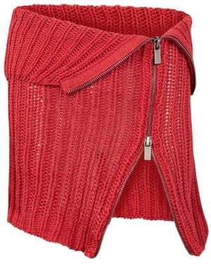 Pcfg Cashmere Blend Your Itch Zipped Knit Skirt - Red
