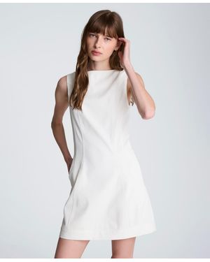 Kenneth Cole Boat Neck Sculpt Mini Dress - White