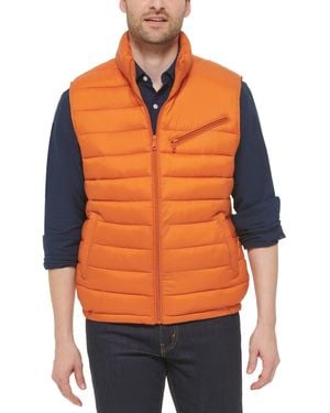 Cole Haan Zip-front Puffer Vest - Orange