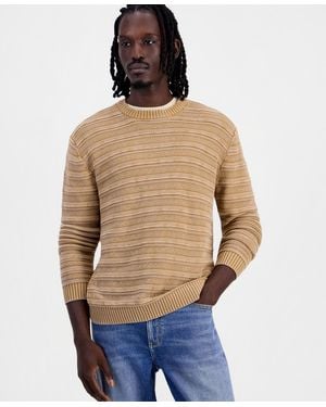 Sun & Stone Sun + Stone Acid-washed Textured Stripe Long-sleeve Sweater - Blue