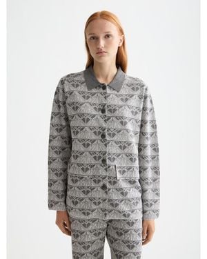 Scotch & Soda Jacquard Knitted Jacket - Gray