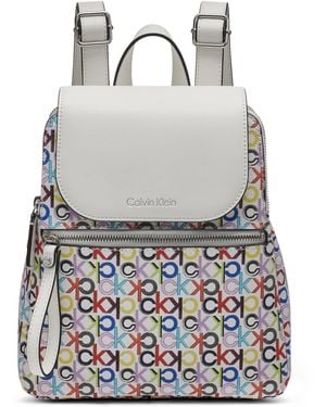 Calvin Klein Garnet Flap Backpack - Gray