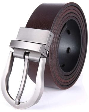 Mio Marino Pattern Transformation Leather Belt - Brown