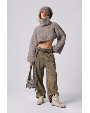Desigual Pack Crop Sweater And Hat - Gray