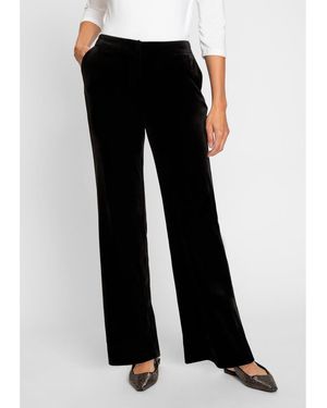Olsen Anna Fit Velvet Trouser - Black