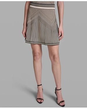 BCBGMAXAZRIA Mix Pattern Sweater Skirt - Multicolor
