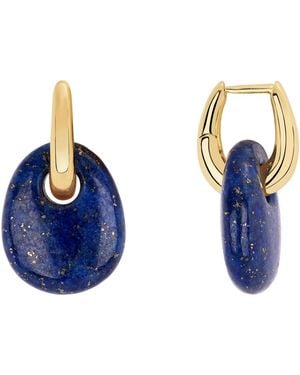 Macy's Plated Green Aventurine Hoop Drop Earrings - Blue