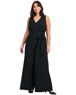 Avenue Cool Hand Wide Leg Jumpsuit - Black