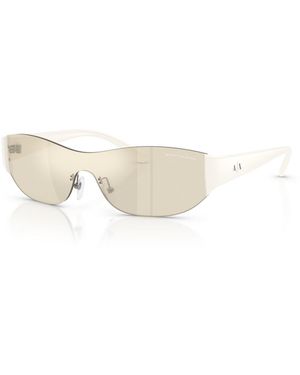 ARMANI EXCHANGE Geometric Shield Sunglasses Ax4177s - White