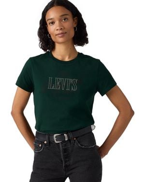 Levi's The Perfect Crewneck Cotton T-shirt - Green