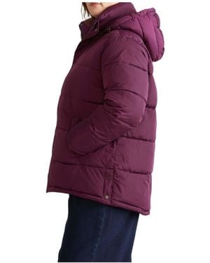 UNIVERSAL STANDARD Plus Size Rainier Short Hooded Puffer - Purple