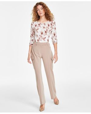 Tahari Straight-leg Cargo Pants - White