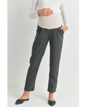 Hello Miss Maternity Relax Fit Over The Belly Pants - Gray