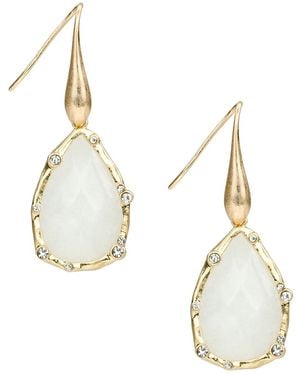 Patricia Nash Semi-precious Stone Collection Tear Drop Earrings - Metallic