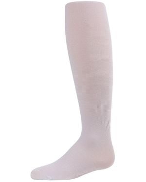 Memoi Girls' Shimmering Sheer Nylon Tights - Pink