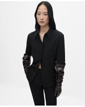 Mango Silk Shirt - Black