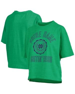 Pressbox Notre Dame Fighting Irish Motley Crew Bishop Waist Length Oversized Slub T-shirt - Green