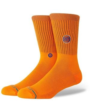 Stance And New York Knicks Badged Crew Socks - Orange