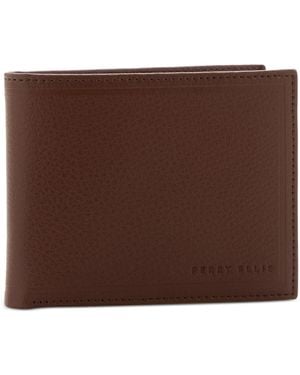 Perry Ellis Outlined Pebble Bifold Wallet - Brown