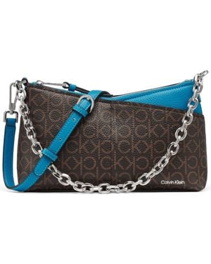 Calvin Klein Zoe Chain Mini Crossbody Bag in Gray | Lyst
