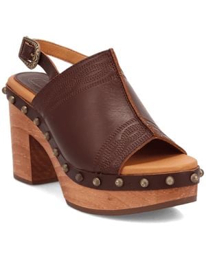 Dingo Clover Wooden Sandal - Brown