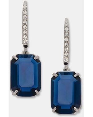 Ralph Lauren Rectangular Stone Drop Earrings - Blue