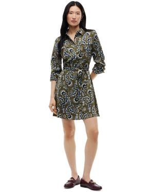 Tommy Hilfiger Long-sleeve Paisley-print Shirt Dress - Green