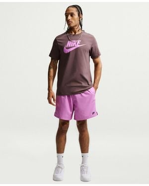 Nike Club Flow Relaxed-fit 6" Drawstring Shorts - Red
