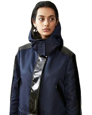 CAALO Water-resistant Cropped Raincoat - Black