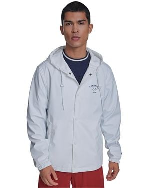 Champion Rubberized Hooded Rain Jacket - Blue