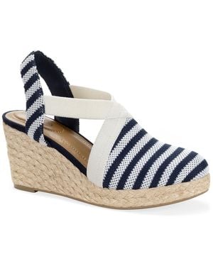 Style & Co. Siennaa Closed Toe Wedge Espadrilles - Blue
