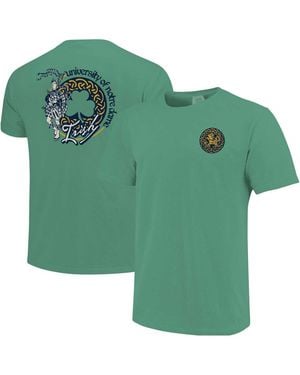 Image One And Notre Dame Fighting Irish Hyper Local Celtic Knot Bagpipes T-shirt - Green