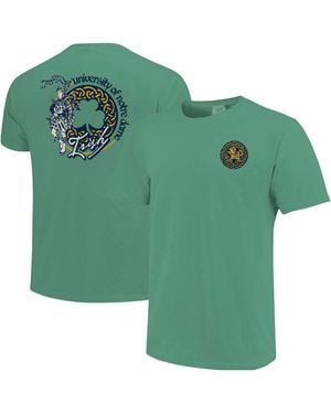 Image One And Notre Dame Fighting Irish Hyper Local Celtic Knot Bagpipes T-shirt - Green