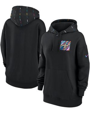 Nike New Orleans Saints 2023 Nfl Crucial Catch Club Pullover Hoodie - Black