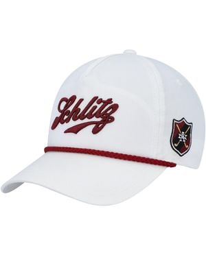 American Needle Schlitz Rope Snapback Hat - White