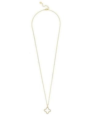 Rivka Friedman Open Cz Flower Necklace - Black