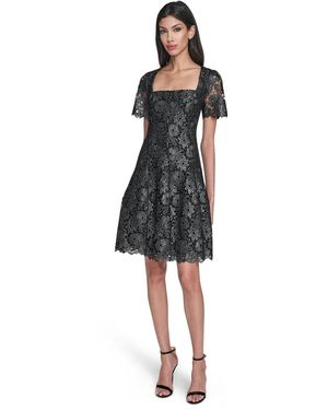 green emerald velvet dress Eliza J Women's Rose Print Fit & Flare Dress, Black/red, 4 at Amazon  Women's Clothing store