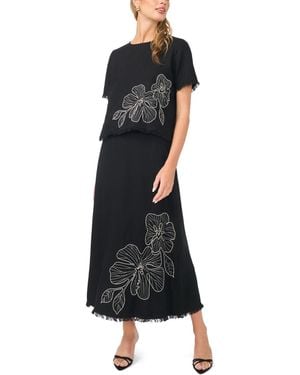Vince Camuto Short-sleeve Crewneck Top - Black