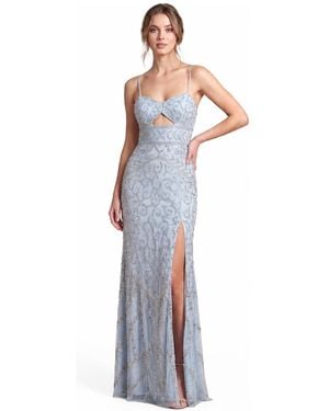 Lara Embellished Gown - Blue