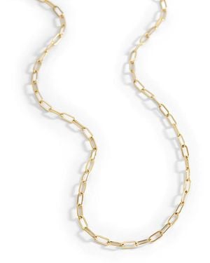 Mint & Lily Thin Paperclip Necklace - Metallic