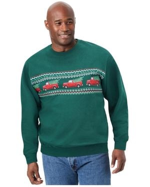 Kingsize Graphic Fleece Sweatshirt - Green