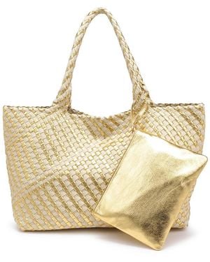 Moda Luxe Solana Woven Tote - Metallic