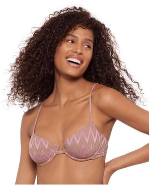 Steve Madden X-back Demi Underwire Swim Top - White