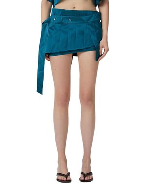 Pcfg Pure Silk Super Mini Skirt - Blue
