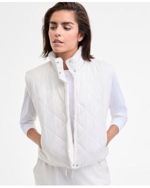 ID Ideology Reversible Sherpa Zip-front Vest - White