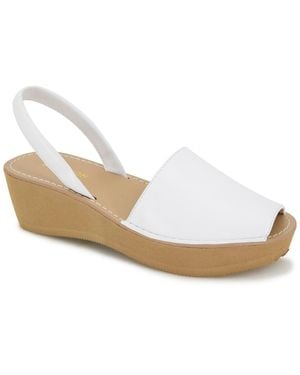 Kenneth Cole Fine Glass Wedge Sandals - White