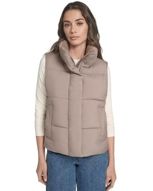 Levi's Regular Stand Collar Puffer Vest - Gray