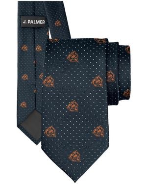 J. Palmer Chicago Bears Game Day Polka Dot Tie - Blue